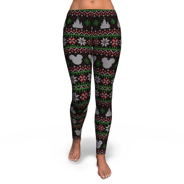 Magical Castle Ugly Sweater Christmas Leggings