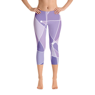 Galactic Purple Wall Capri Leggings