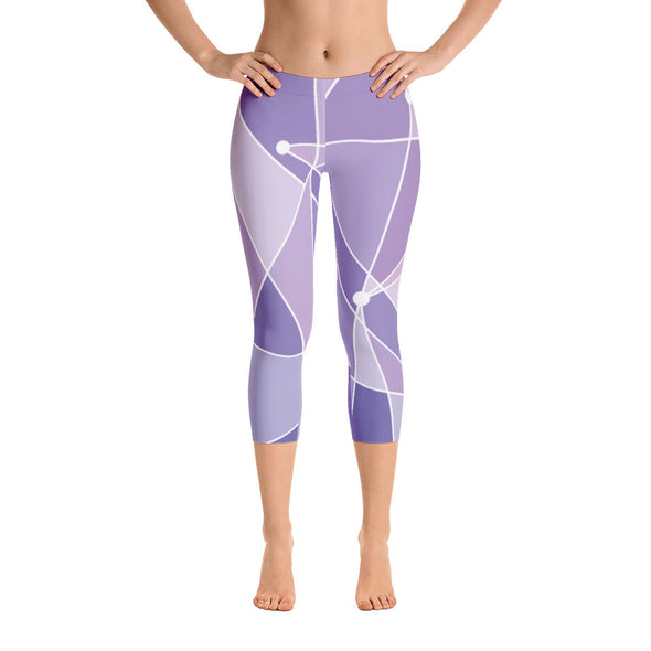 Galactic Purple Wall Capri Leggings